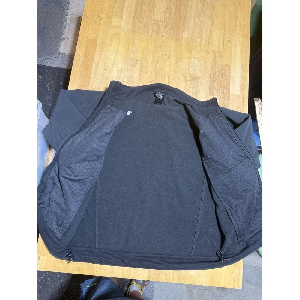 The North Face Apex Soft Shell Jacket Mens L Black Full Zip Windproof Fleece